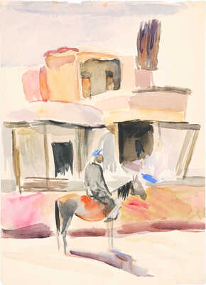 Еремян Варшам Никитич. Композиция со всадником (Селение Ургут)